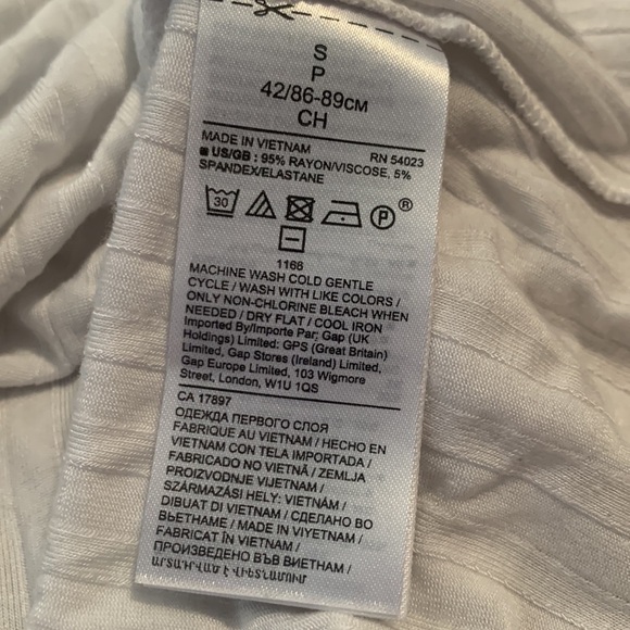 BANANA Republic Semi Sheer Crewneck Elbow Sleeves Striped Shirt White Women’s S - Picture 11 of 11